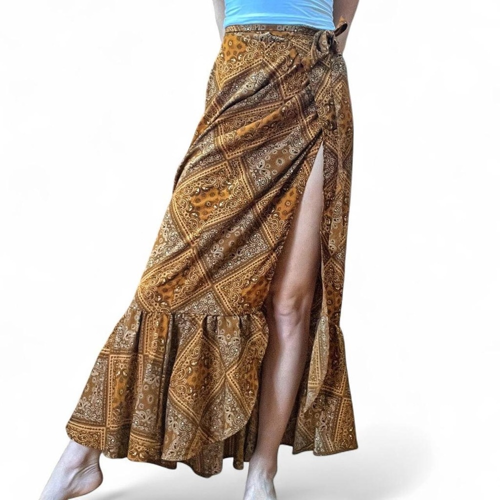 Lira western paisley maxi skirt